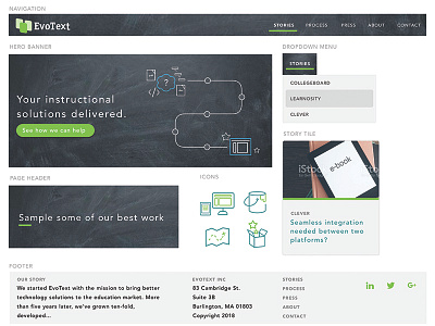 UI Moodboard blackboard education icons illustration learning moldboard style tiles ui web design web site