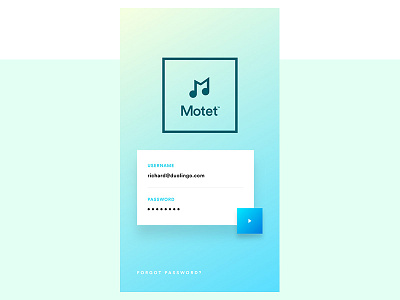 Motet™ Music App - Brand Identity & UI Design app brand design development frontend identity javascript music spotify startup ui ux