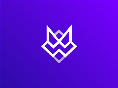 Logo Concept for a Tech Company animal logo best logo character logo ears logo. fox logo foxy logo geometric logo powerful logo sharp logo w logo