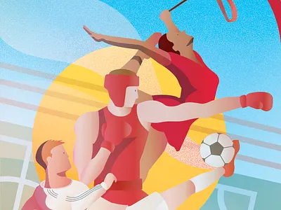 Sports . 2d art category flat sports