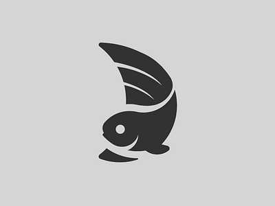 Delirium logo brand branding d mark fish golden ratio half moon icon logo negative space seafood restaurant vector