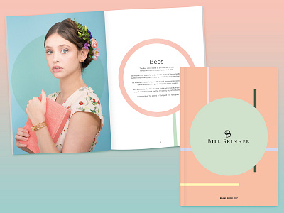 Fashion brand book bees brochure gold graphics jewellery jewelry layout print retouching