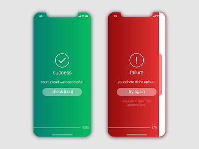 #011 of #dailyui success and failure screens