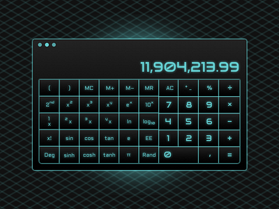 Tron Calculator calculator dailyuichallenge fun glow