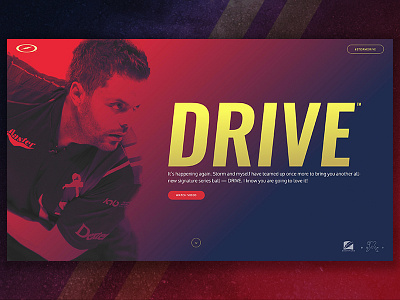 Drive Dribbble Feature storm bowling web design