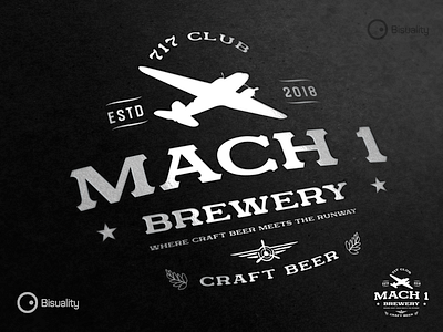 Mach 1 Brewery 717 Club Logotype 717 club bar beer brand brewery business craftbeer logo logotype mach1 pub quality