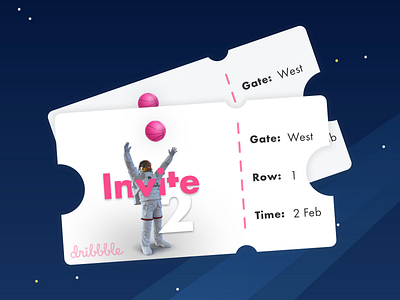 2x Dribbble Invite design draft dribbble invite join start