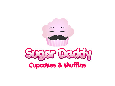 Sugar Daddy Cupcakes & Muffins Logo cupcakes daddy food moustache muffins sugar