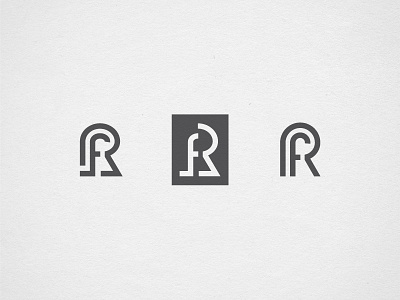 RF Monogram initials lineart logo mark monogram rf