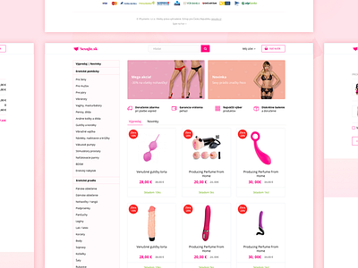 Sexujte redesign adult erotic eshop pink sexshop