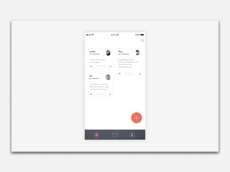 Tap on the plus mobile app design ui animation ui design