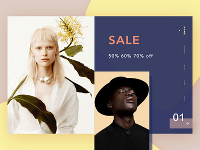 Web Concept-Fashion color concept fashion popular sale shopping ui web layout