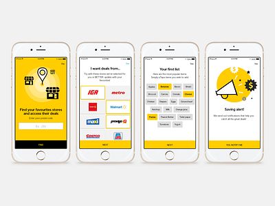 Yp Grocery Onboarding 2018 grocery ios iphone app mobile onboarding ui ux valerie vezina