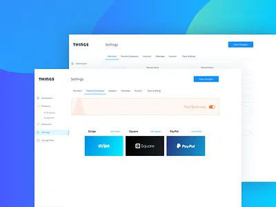 Things - Sell digital things dashboard design flat minimal paypal sell square stripe ui ux web