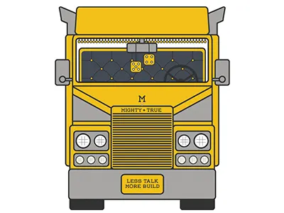 Truck dice flat illustration truck truckin vector