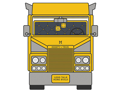 Truck dice flat illustration truck truckin vector