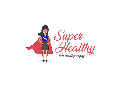 Super Healthy charakter logo