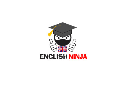 English Ninja charakter logo