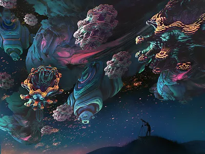 Micro Universe bacteria gaze micro night organism space stars telescope universe