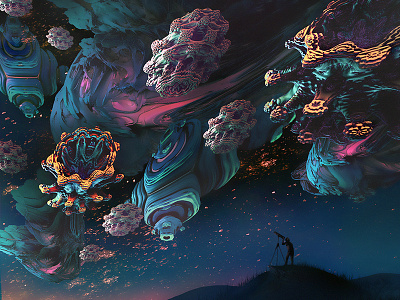 Micro Universe bacteria gaze micro night organism space stars telescope universe