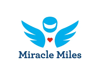 Miracle Miles logo brand identity charity heart logo miracle miles racing