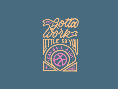 Hello Dribbble! debut dribbble emladjei graphicdesign handlettering hello inspiration lettering motivation type