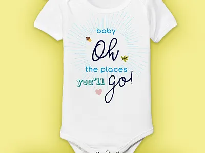 Baby onsie concept apparel baby graphic design typography