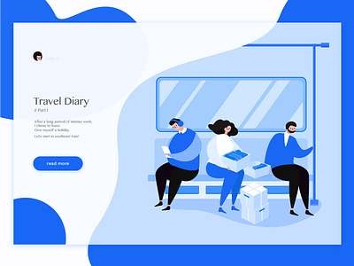 Travel Diary illustration travel uiux design