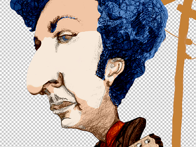 Bob Dylan bob dylan digital illustration painting work in progress