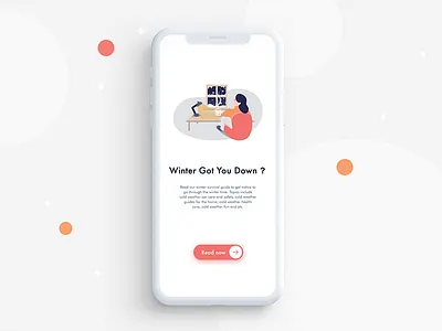 Winter Guide Mobile app clean illustration mobile ui winter