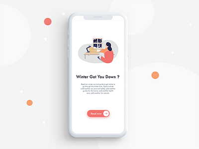 Winter Guide Mobile app clean illustration mobile ui winter