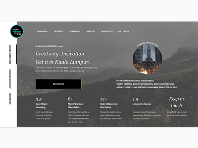Workshop/Events Landing Page design event landing page ui ui design ui ux design uiux ux workshop