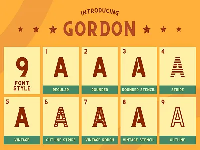 CS Gordon Typeface craft craftsupply creative design font ideas illustrator type typography