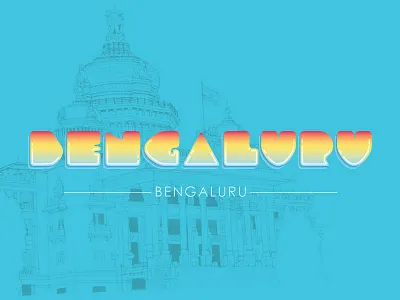 Bengaluru bubble effect typography