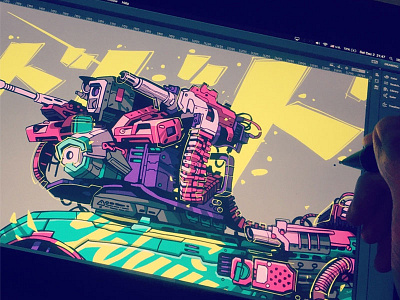 work in progress art cars design digital digitalart drawing futuristic mech punk vector vector art vector graphics