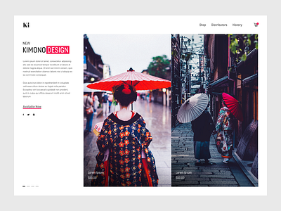 Kimono clean clothing interaction design minimal ui ui design user experience ux ux design visual web white