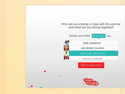 Coke Storyteller creative design designer digital freelance freelancer interactive interactive design ui ux web design