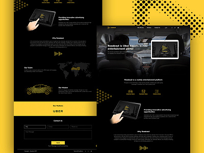 Roadcast Landing Page design entertainment halftone landing page tablet uber ui ux web