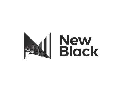 New Black, entertainment company, logo design advertising agency entertainment company flat 2d geometric letter mark letter mark monogram logo logo design n new black s tv film vector icon mark symbol z