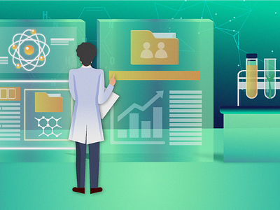 Bioscience biology illustration science scientist screen website