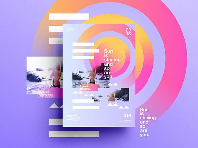 👁Show & Go👁 016 | Sun is shining and so are you. 2018 abstract branding color design motivation positive poster swiss typography