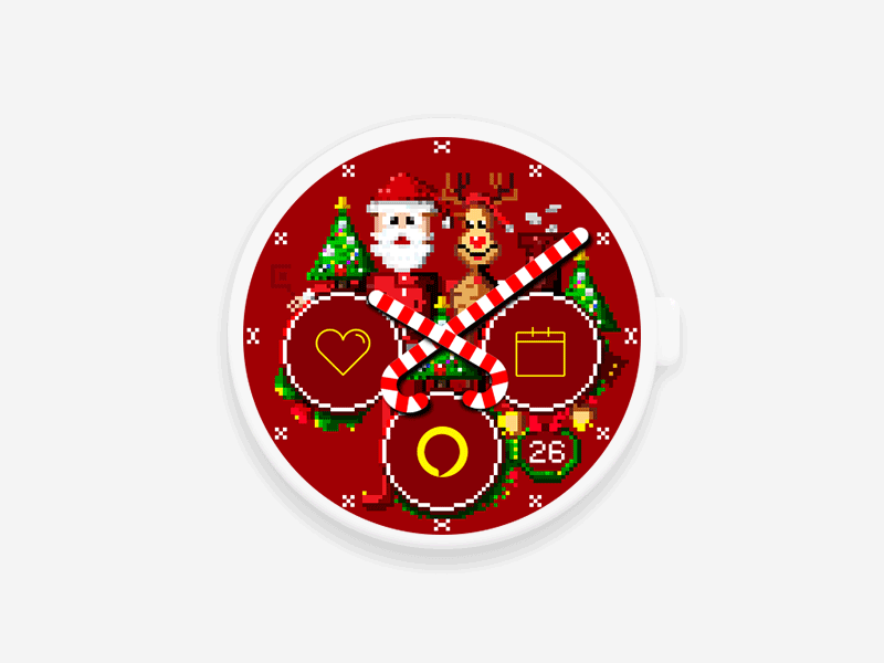 Watchface：Christmas christmas christmas tree illustration santa claus smart watch time watch watch face watchface