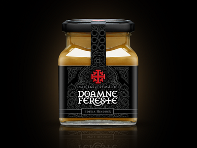 Doamne Fereste - Hindu Edition cross design fusion hindu identity illustration label mustard packaging romanian thai