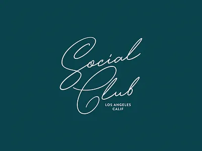 Social Club logo logotype script wordmark