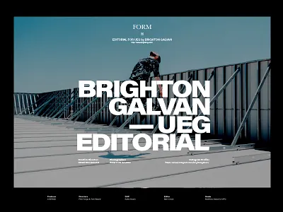 Category Section clean editorial fashion gallery header image photography typography