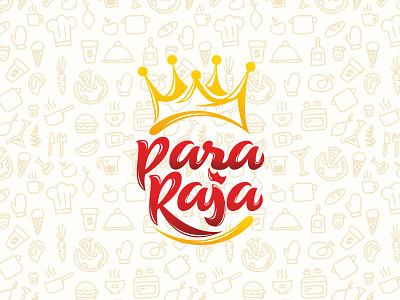 Pararaja brand branding crown design food food logo gold identity king logo pararaja red