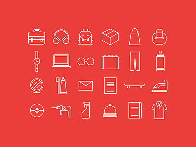 Easy Locker | Icons easy locker icons items locker marketing minimal shapes