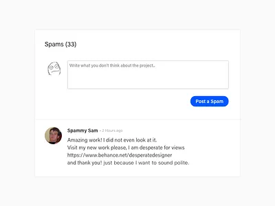 Honest Behance Comments behance comments competition fullstory playoff rage spam