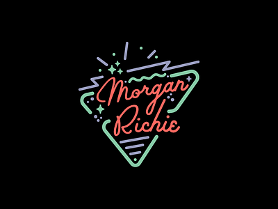 Night Moves badge branding color lines lockup logo mark neon night pop retro vintage