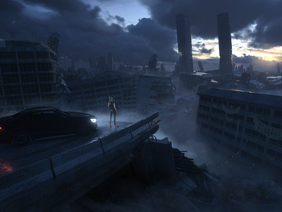 Sin concept art keyframe mood movie rain